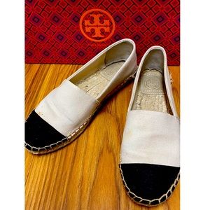 100% Auth Tory Burch Color Block Flat Espadrille